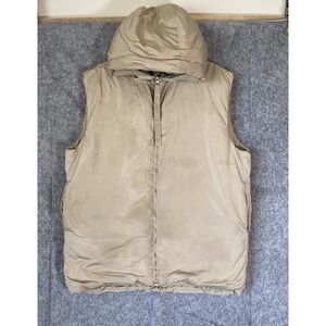 Urban Outfitters BDG Recycled Cocoon Puffer Vest Unisex‎ XXS Oversized Punk Tan